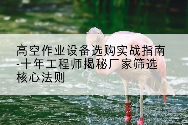 屏南剪叉式升降机厂家-高空作业设备选购实战指南-十年工程师揭秘厂家筛选核心法则
