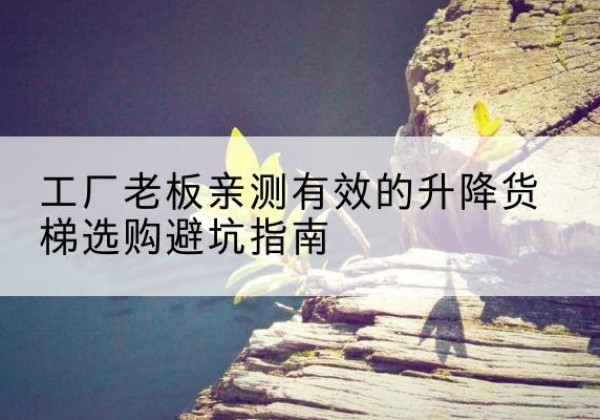 屏南升降货梯怎么选-工厂老板亲测有效的升降货梯选购避坑指南